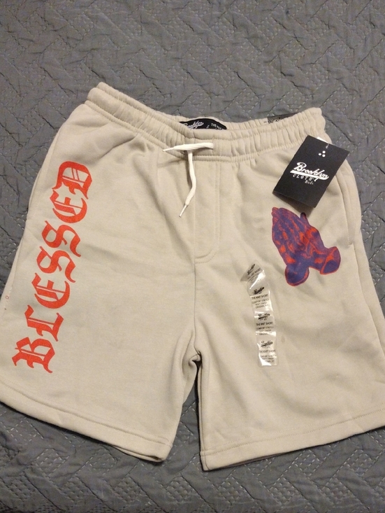 Brooklyn Cloth Other - Blessed Boys Graphic Beige Cotton Shorts